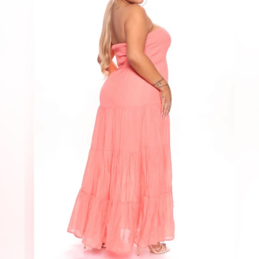 Fashion Nova Penelope Soft Coral Maxi Dress